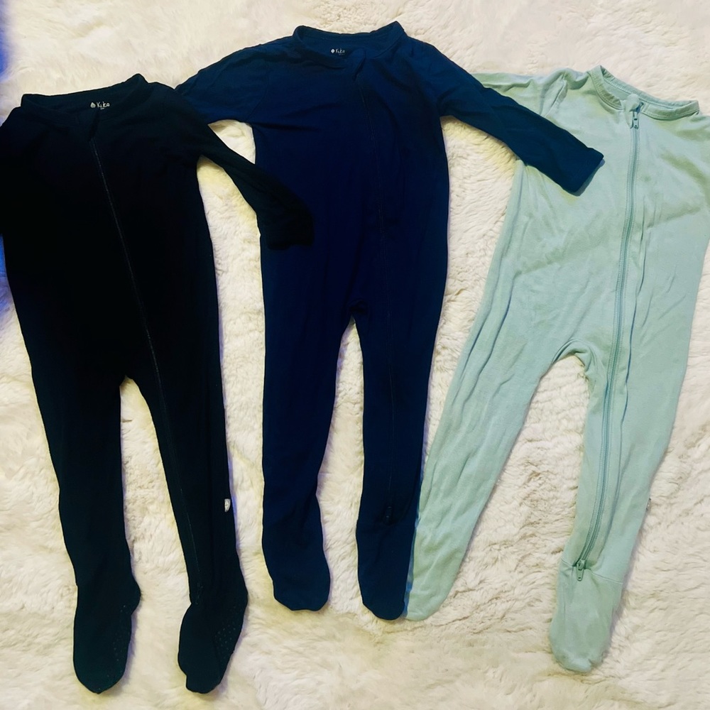 3 KYTE BABY Soft Bamboo Rayon Footies